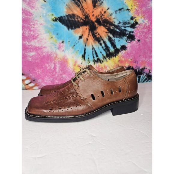 DONATO MARRONE Dibang Men's Shoes Brown US Size 10.5 Leather Upper Lining/ Sole - Picture 4 of 9